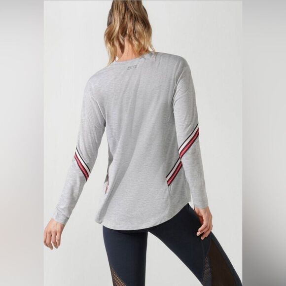 Lorna Jane Athleisure Striped Long Sleeve Top Lightweight Yoga Pilates Size XS - Picture 3 of 8
